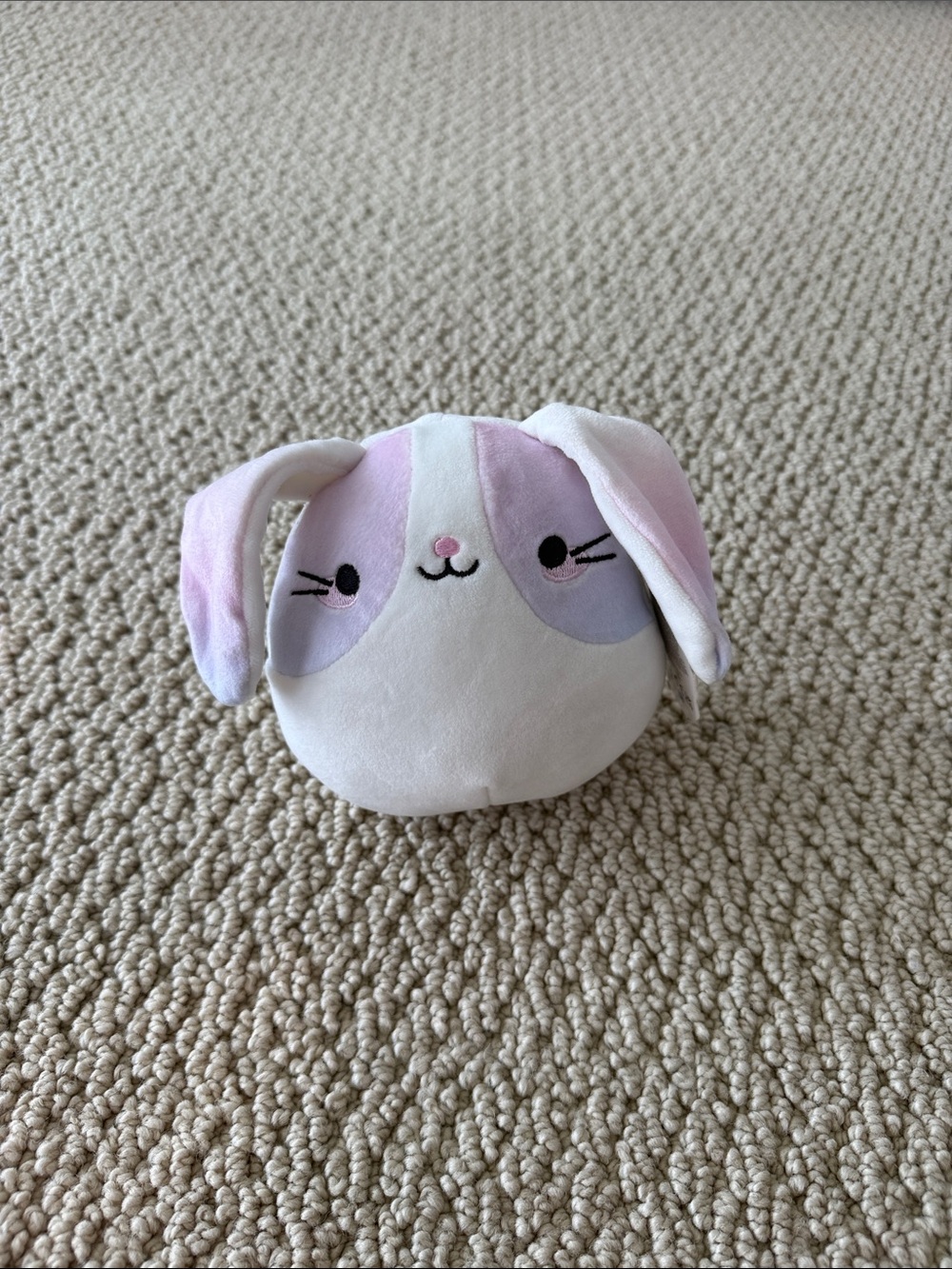 Squishmallows Pink and White Bunny Plush for Small Pets